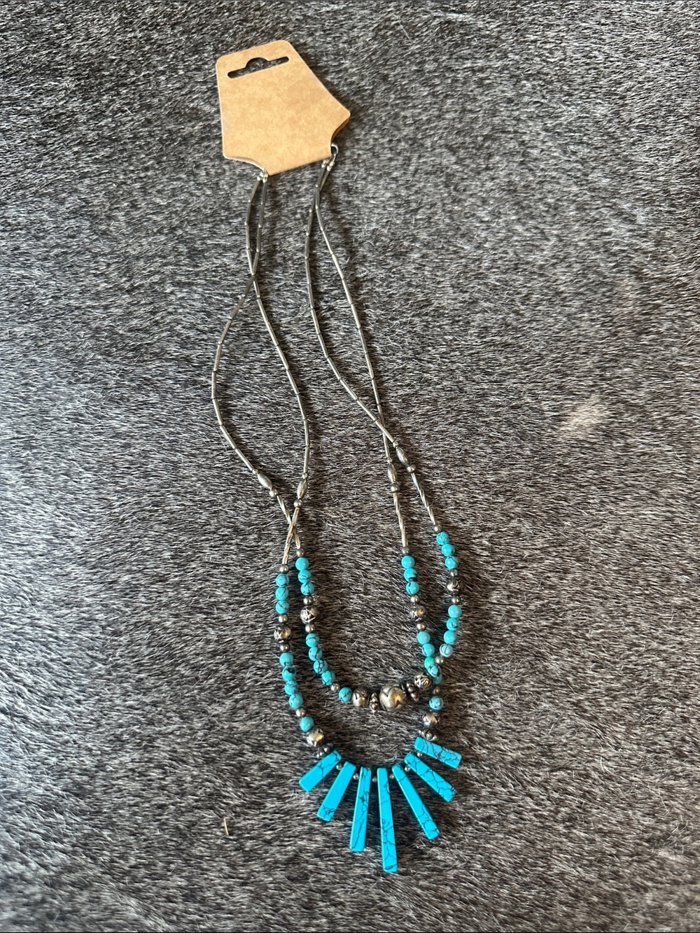 Turquoise Beaded Statement Necklace - Women Jewelry